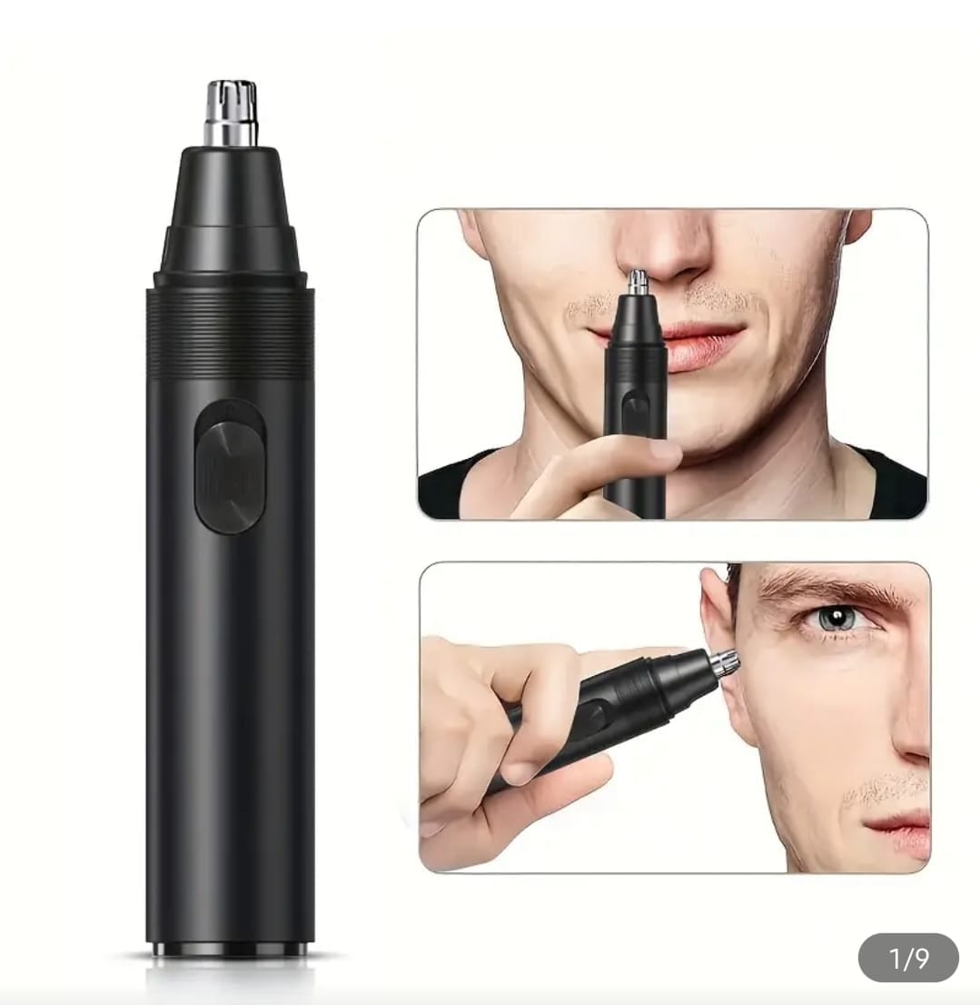 Recortador Eléctrico de Vello Nasal y Orejas – Cortador de Nariz 2 en 1 (Negro)