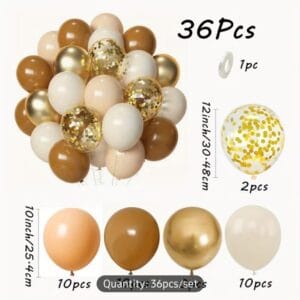 Kit globos dorado ( 36PC )