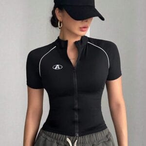 Camiseta deportiva negra ( M )