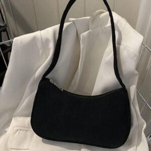 Bolso Baguette Negro Minimalista