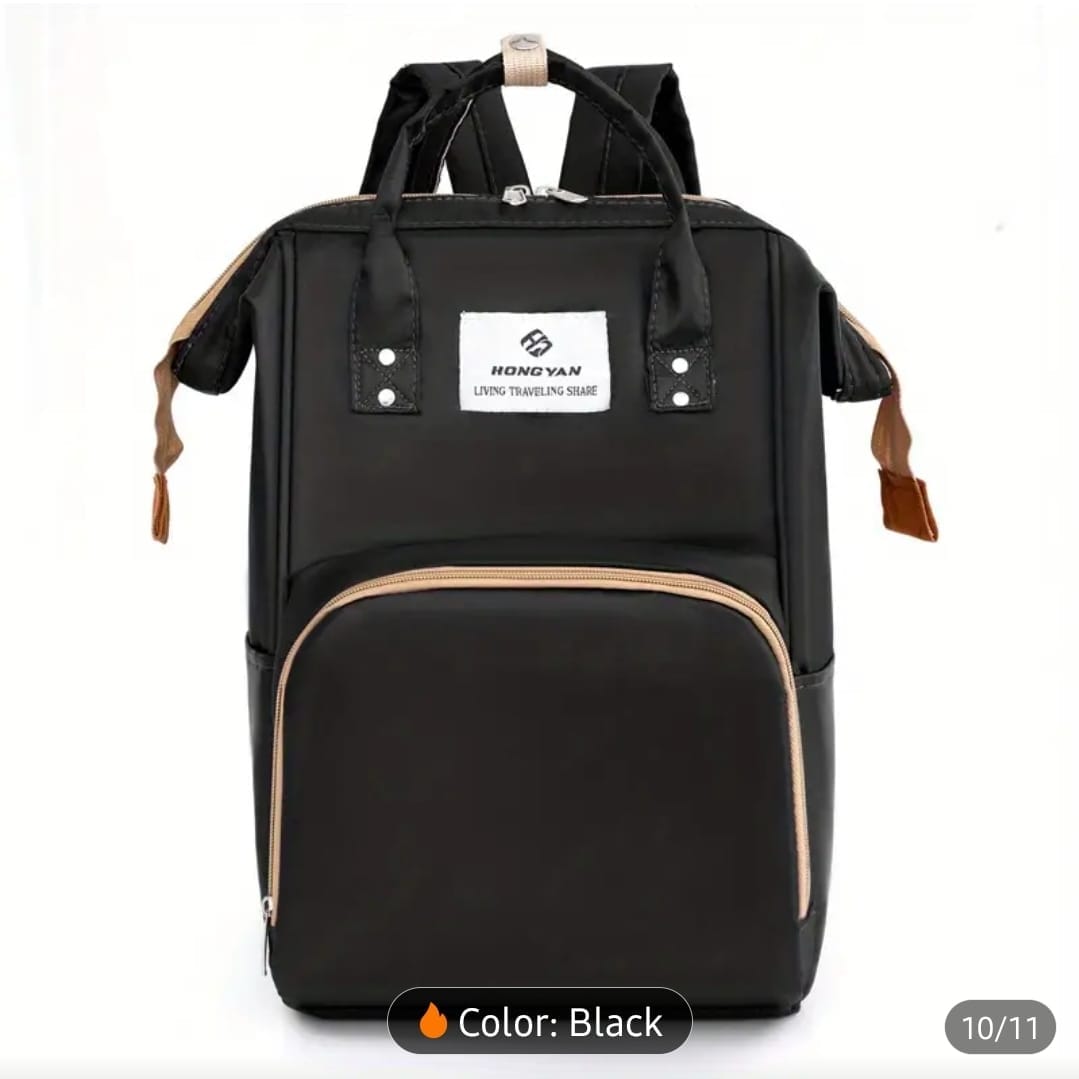 Mochila Antirrobo Tipo “Backpack Tote” – Para Laptop y Viaje, con Asa de Mano (Negra)